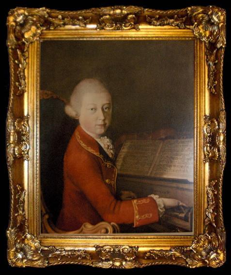 framed  Salvator Rosa portrait Wolfang Amadeus Mozart, ta009-2